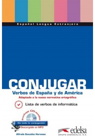 Conjugar verbos de Espana y America książka + CD - Podręczniki z gramatyką języka hiszpańskiego - Księgarnia internetowa - Nowela - - 