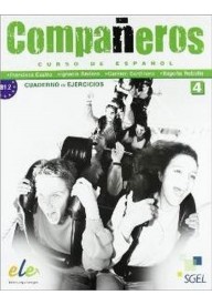 Companeros 4 ćwiczenia - Companeros 4 podręcznik + CD audio - Nowela - Do nauki języka hiszpańskiego - 