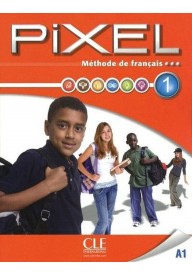 Pixel 1 A1 - podręcznik do francuskiego - dla młodzieży w wieku 11-15 lat - szkoła podstawowa - MEN - Catherine Favret - "Pixel 4 CD audio" 2 płyty CD wydane przez CLE INTERNATIONAL francuski - - 